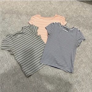 American Eagle Striped Women’s T-Shirts - Set of 3